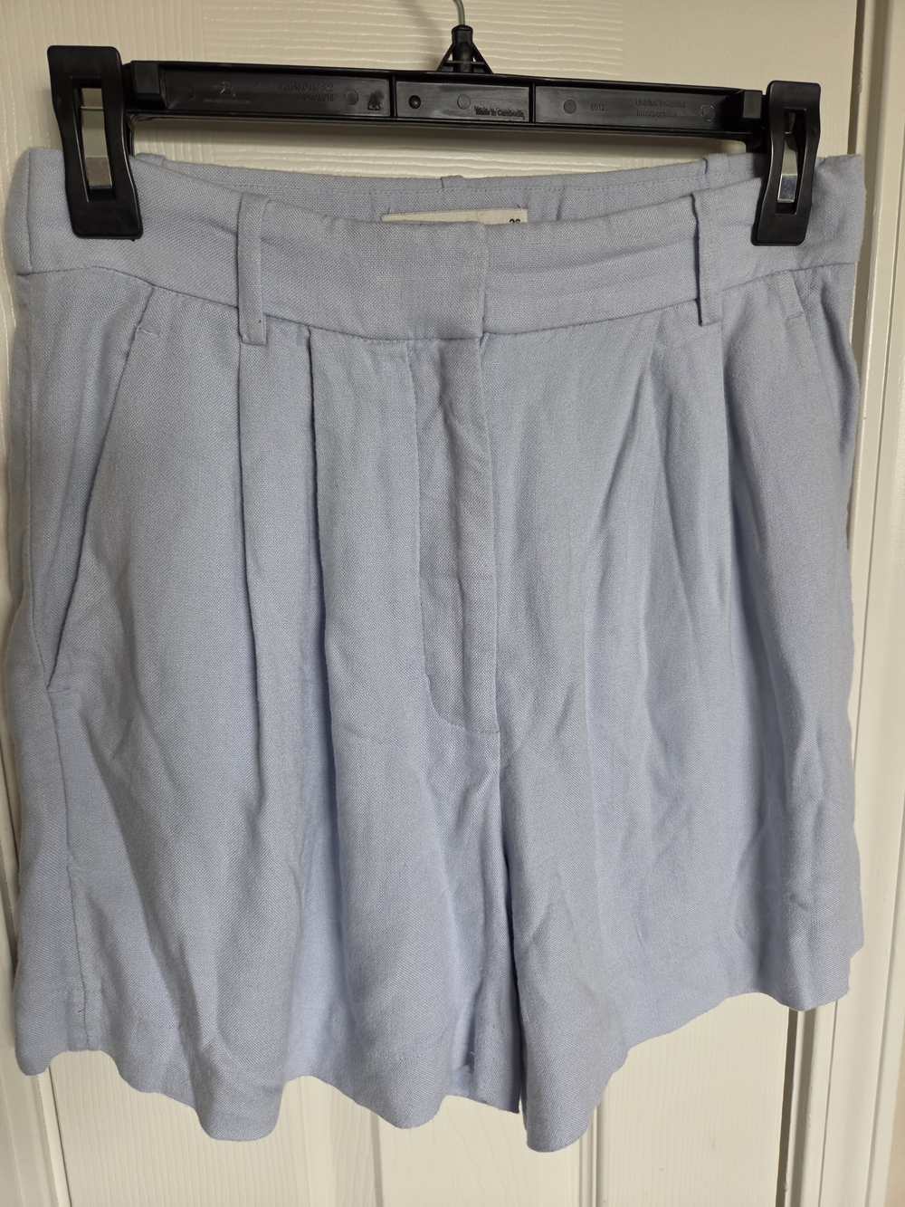 Abercrombie & Fitch Light Blue Pleated Bermuda Shorts